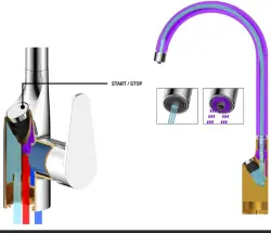 Aquadesign Filter kuhinjska pipa krom s priključkom za filtrirano vodo 3-smerna 1208958194