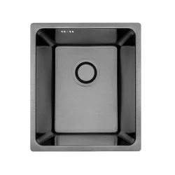 Aquadesign R25 jeklena nadgradna, vgradna in ploskovna pomivalno korito gun metal 34x40cm 1208958205