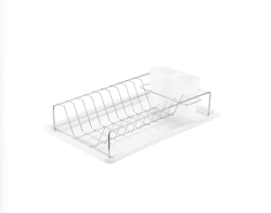 EPKA Dish krom/bel odcejalnik za posodo jeklo 38x10x25cm 1208958240