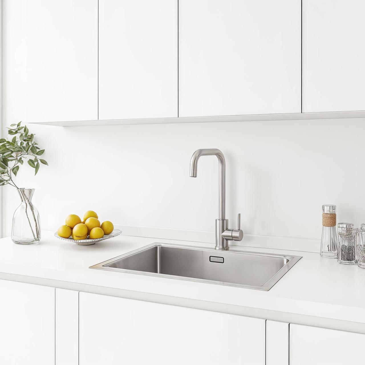 Ausmann Inox Square kuhinjska pipa z vrtljivim izlivom, v celoti iz nerjavnega jekla 1208958309