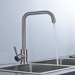 Ausmann Inox Square kuhinjska pipa z vrtljivim izlivom, v celoti iz nerjavnega jekla 1208958309