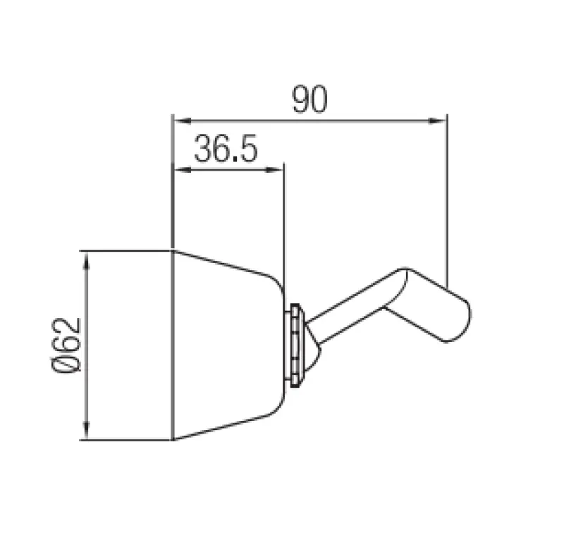 PB Unix nagibno držalo za ročno prho krom 1208958352