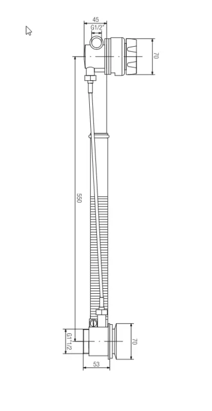 PB odtok za kad bron z prelivom in kombinacijo za polnjenje kadi 1208958384