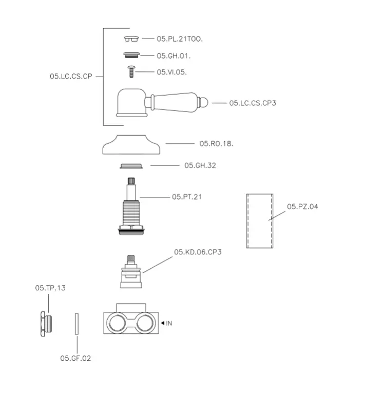 Huber Croisette Preklopna pipa Zlata 1/2 CS0002702G