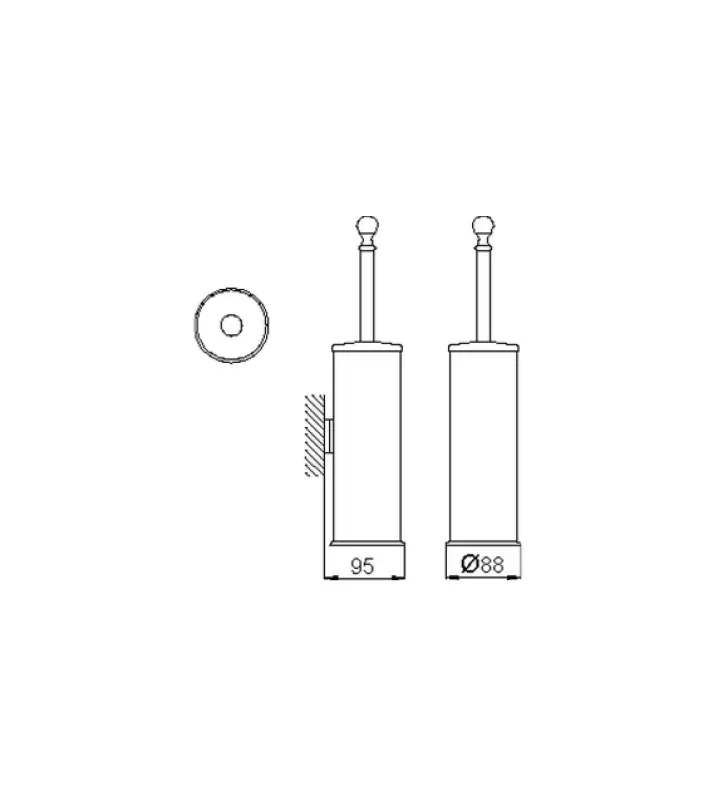 Huber Croisette Klasično držalo za WC-ščetko Bron 4038.01H.BA