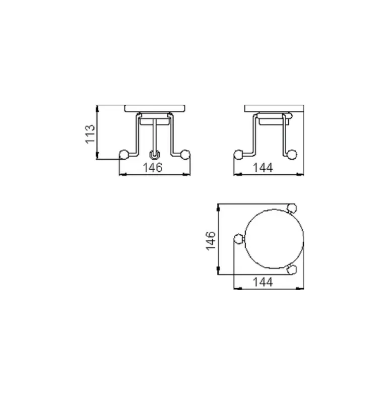 Huber Croisette Klasično Milo Držalo Bron-Keramika 4028.01H.BA