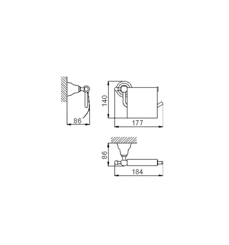 Huber Croisette Klasik držalo za toaletni papir Bronze 4036.01H.BA