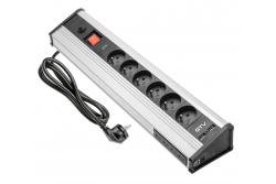 MULTI namizni podaljšek s zaščito pred prenapetostjo, 6x vtičnica z ozemljitvijo, 4x USB 1208958684