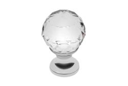 Zamak gumb Crystal Palace A 20mm krom + KRISTAL 1208959263