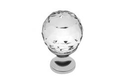 Zamak gumb Crystal Palace A 25mm krom + KRISTAL 1208959264