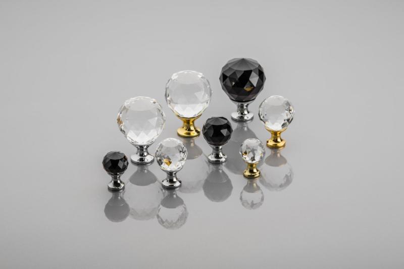 Zamak gumb Crystal Palace A 25mm krom + KRISTAL 1208959264