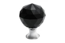 Zamak gumb Crystal Palace A 30mm krom + ČRNI KRISTAL 1208959267