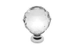 Zamak gumb Crystal Palace A 40mm krom + KRISTAL 1208959268