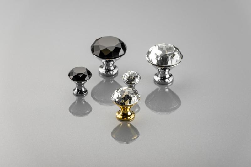 Gumb Zamak Crystal Palace B 25mm krom + CRYSTAL 1208959270