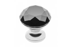 Zamak gumb Crystal Palace B 25mm krom + ČRNI KRISTAL 1208959271