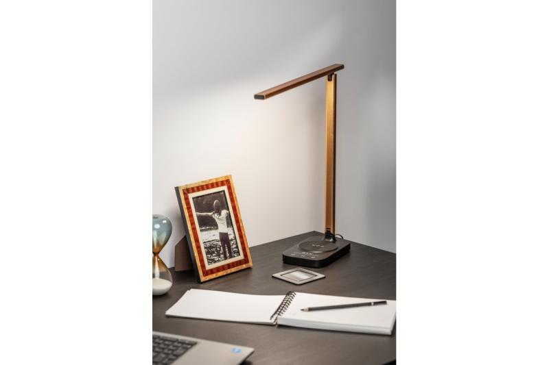 Decor Bureau lamp Bressi 8W 450lm AC220-240V 3-CCT Brezžično Polnjenje USB PF>0.5 RA>80 Črna/Zlata 1208962479