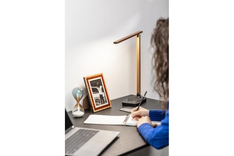 Decor Bureau lamp Bressi 8W 450lm AC220-240V 3-CCT Brezžično Polnjenje USB PF>0.5 RA>80 Črna/Zlata 1208962479