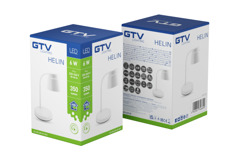 Decor Bureaulamp Helin 6W 350lm AC220-240V 3-CCT PF> 0,5 RA>80 bela. 1208962490