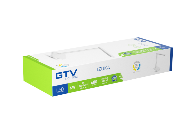 Decor IZUKA LED namizna svetilka 6W 400lm AC220-240V 50/60Hz CCT induktivni polnilec bela. 1208962496