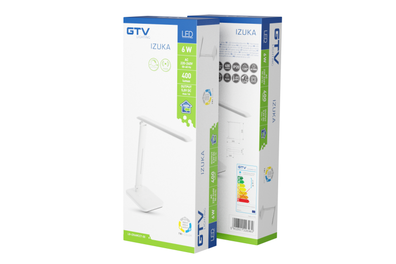 Decor IZUKA LED namizna svetilka 6W 400lm AC220-240V 50/60Hz CCT induktivni polnilec bela. 1208962496