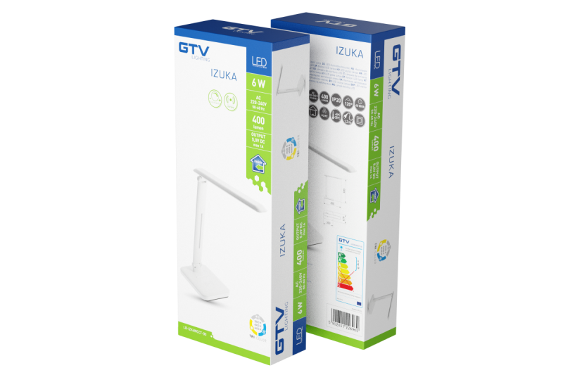 Decor IZUKA LED namizna svetilka 6W 400lm AC220-240V 50/60Hz CCT induktivni polnilec bela. 1208962496