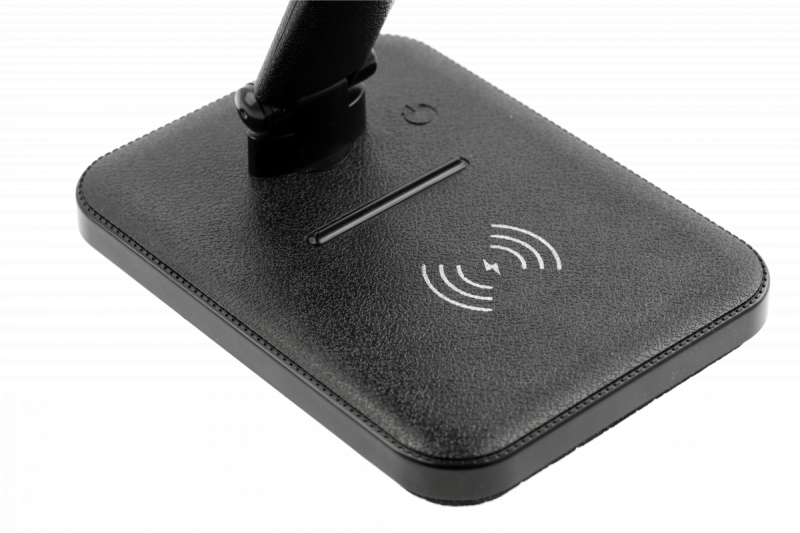 Decor IZUKA LED namizna svetilka 6W 400lm AC220-240V 50/60Hz CCT indukcijski polnilec črna. 1208962497