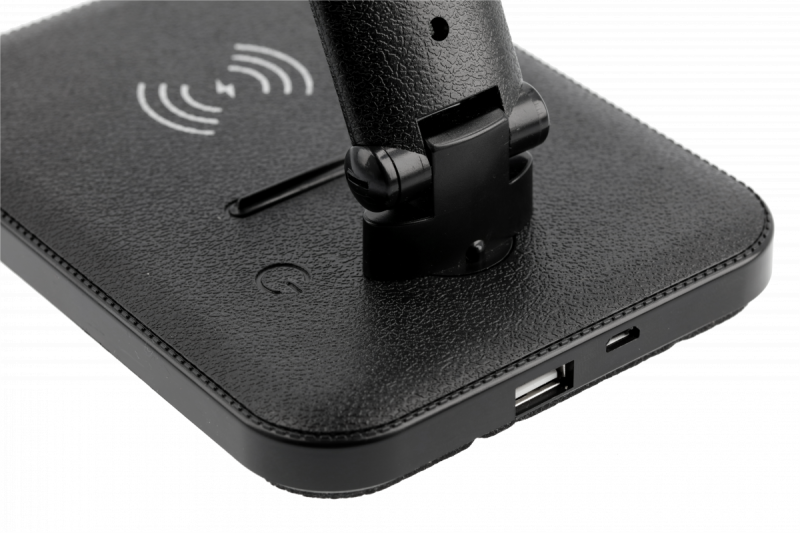 Decor IZUKA LED namizna svetilka 6W 400lm AC220-240V 50/60Hz CCT indukcijski polnilec črna. 1208962497