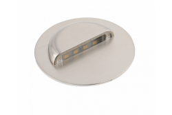 Decor LED stopniščna svetilka ESCADA OA DC12V okrogla prozorna kapa 0,8W 70lm 4000K inox kabel 150cm