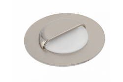 Decor LED stopniščna svetilka ESCADA OB DC12V okrogla mat steklena senčnica 0,8W 70lm 4000K inox kabel 150cm