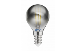 VIR LED, FILAMENT SIVA, A-G, G45, 2700K, E14, 4,0W, AC220-240V, 360°, 300lm, 44mA 1208962782