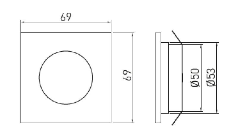Decor Marbella Kuhinjski svetlobni komplet s 3 kvadratnimi vgradnimi svetilkami, svetloba toplo bela 1208962909