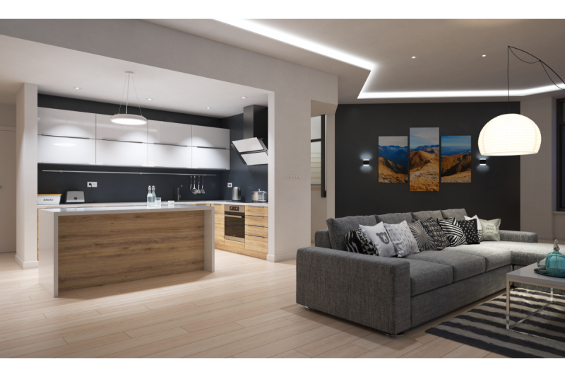 Deco LED svetilka LEON 35W 3200lm AC220-240V 50/60Hz 120° IP40 4000K viseča/stropna bela. 1208962911