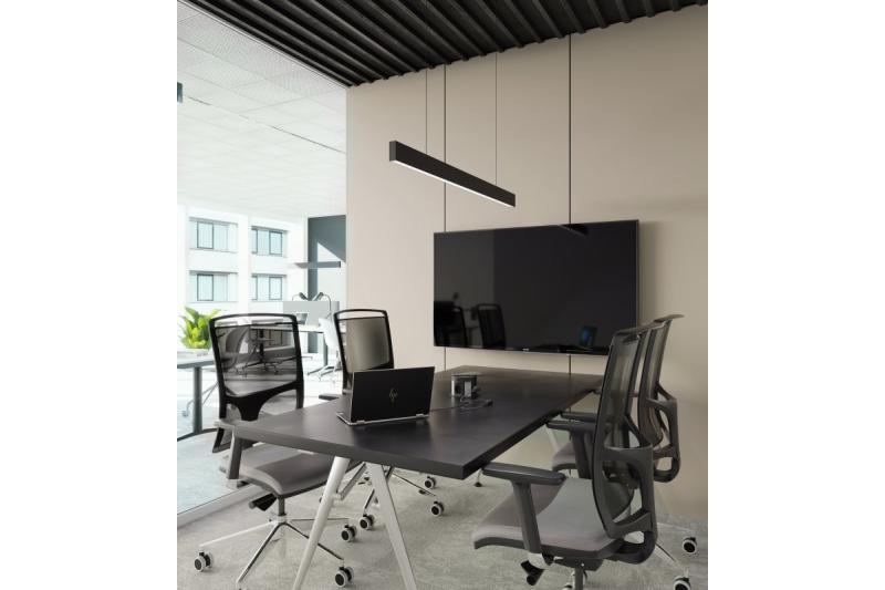 Deco LED viseča svetilka LIVIA 40W 3600lm AC220-240V 50-60Hz 100° RA>80 IP20 AL/PC 4000K 120cm črna. 1208962913