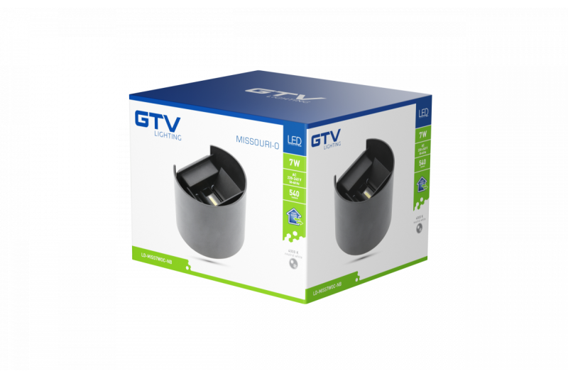 Decor MISSOURI-O LED žarnica 7W 540lm AC220-240V 50/60 Hz PF>0.5 Ra≥80 IP54 IK08 4000K okrogla črna. 1208962996