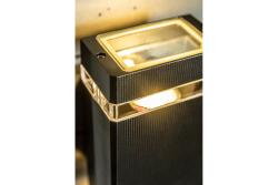 Svetilka za stensko montažo z dvosmerno osvetlitvijo NESSA GU10 MAX.2x50W IP54 AC220-240V 50/60Hz črna. 1208963007