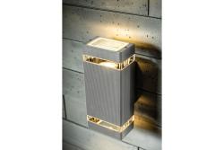 Deco stenska svetilka z dvema smereh NESSA GU10 MAX. 2x50W IP54 AC220-240V 50/60Hz siva. 1208963008