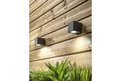 Decorativna fasadna svetilka z enosmerno osvetlitvijo TIAGO KW GU10 MAX.35W IP54 AC220-240V 50/60Hz črna. 1208963206