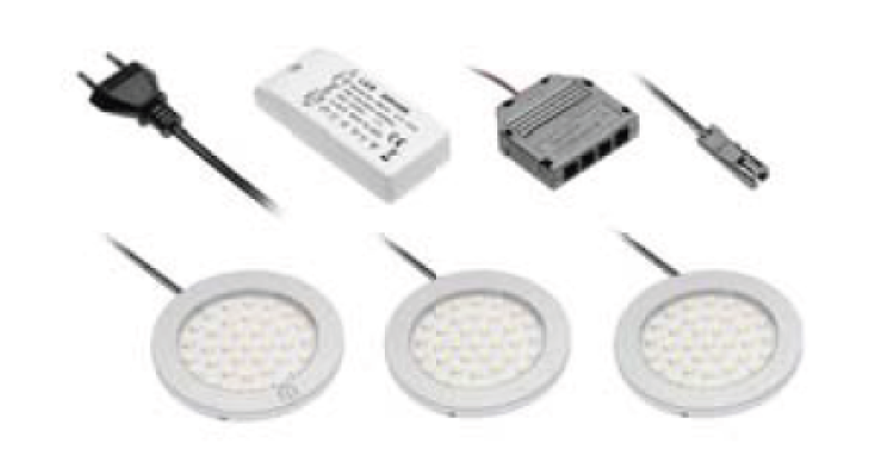 Decor cucina Kuhinjska osvetlitvena set s 3 reflektorji s stikalom osvetlitev toplo bela 1208963267