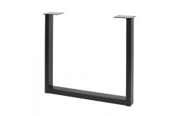 Table leg INDUSTRIA, 710 mm x 820 mm, rectangular, profile 80 x 40 mm, black 1208963598