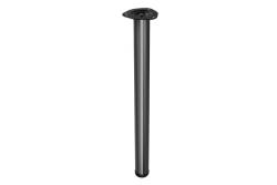 Okrogla črna miza visoka 71 cm, nastavljiva za 2 cm, z nogami premera 6 cm 1208963633