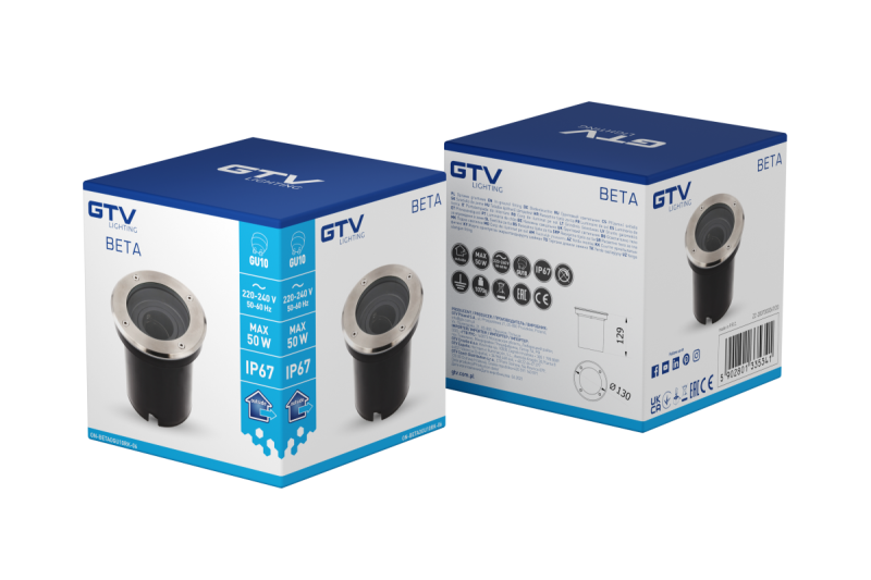 Decor INRUN LUMINAIRE BETA-O z nastavljivim kotom max. 50 W GU10 IP67 AC220-240V 50/60Hz inox. 1208963698