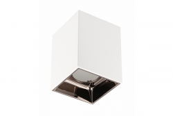 Decor Plafondarmatuur ARIES PC 77x100mm IP20 max 20W kvadrat bel/črn krom. 1208963816