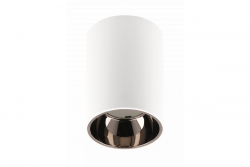 Decor Plafonska Svetilka ARIES PC 73x105mm IP20 max 20W okrogla bela/črna krom. 1208963820