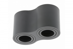 Svetilka za strop AVEIRO DUO aluminij 160x80x85mm IP20 maks. 20W*2 okrogla črna. 1208963826