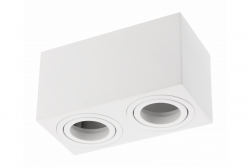 Decor Plafonska svetilka AVEIRO DUO BIS aluminij 160x80x90mm IP20 max 20W*2 kvadratna bela. 1208963833