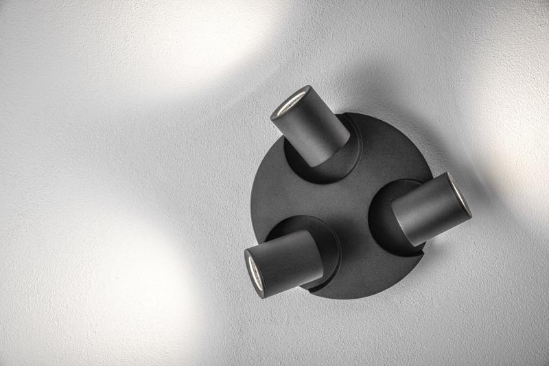 Decor plafondlamp armatuur BLINK AC220-240V 50/60 Hz GU10 max. 20W*3 IP 20 trojni črna 1208963844