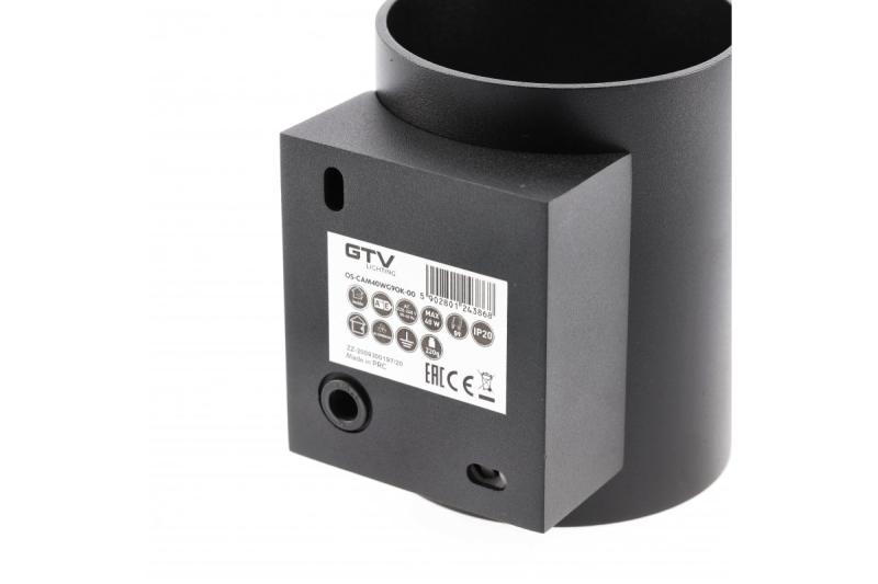 Dekorativna stenska svetilka CAMPIONE aluminij G9 IP20 max. 40W IP20 okrogla črna. 1208963851