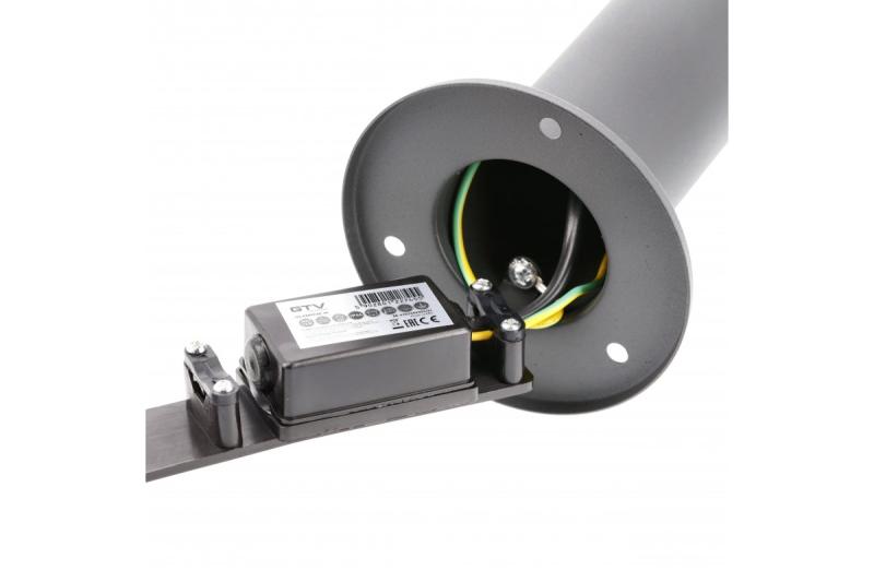 Decor KERTA-P 80 vrtna svetilka E27 MAX.12W IP44 AC220-240V 50-60Hz stebriček grafit 1208963908