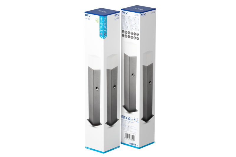 Decor Tuinarmatuur LARGO-P PIR 50 E27 MAX.15W IP44 AC220-240V 50-60Hz steber grafit. 1208963920