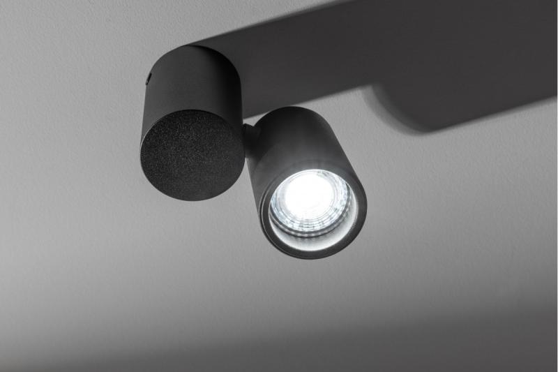 Decor Plafonska svetilka LUPO aluminij 11,6x5,6x11,5 IP20 1*GU10 max. 50W okrogla črna. 1208963928